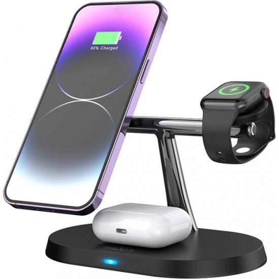 Telforceone S.a. Maxlife MXWC-03 magnetic wireless charger 15W black 3in1