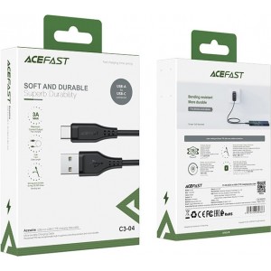 Acefast USB cable - USB Type C 1.2m, 3A black (C3-04 black)