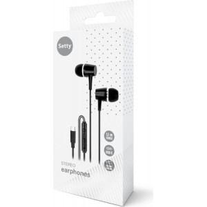 Setty wired earphones SPD-C-21 black