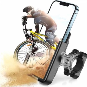 4Kom.pl Wozinsky metal phone holder for bicycle, scooters black (WBHBK3)