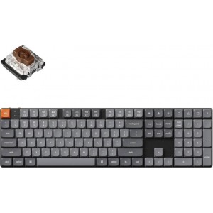 Keychron K5 Max QMK/VIA low profile wireless mechanical keyboard White backlight Brown Switch