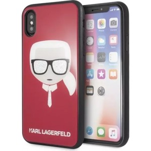 Karl Lagerfeld Etui Karl Lagerfeld KLHCPXDLHRE do Apple iPhone X/Xs Iconic Glitter Karl`s Head