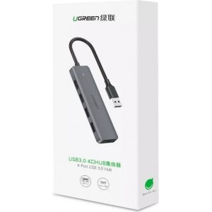 Ugreen USB HUB - 4x USB 3.2 Gen 1 with micro USB power port gray (CM219 50985)