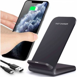 Alogy Qi Stand Charger induction wireless charger for phone stand charging station 15W Black