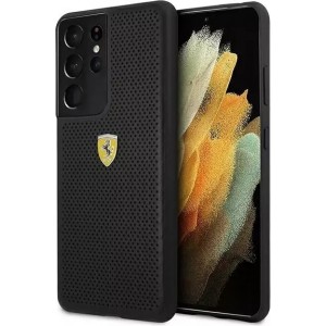 Ferrari Etui na telefon Ferrari Hardcase do Samsung Galaxy S21 Ultra czarny/black hardcase On Track Perforated