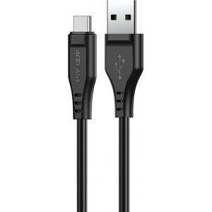 Acefast USB cable - USB Type C 1.2m, 3A black (C3-04 black)