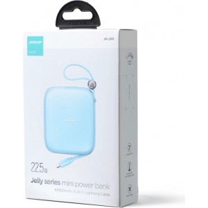 Joyroom powerbank 10000mAh Jelly Series 22.5W with built-in Lightning cable blue (JR-L003)