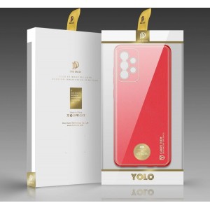 Dux Ducis Yolo elegant case made of soft TPU and PU leather for Samsung Galaxy A72 4G red