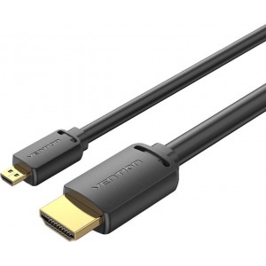 Vention HDMI-D Male to HDMI-A Male Cable Vention AGIBI 3m, 4K 60Hz (Black)