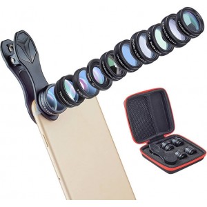 Apexel Mobile lens kit APEXEL APL-DG10 10 in 1 (black)