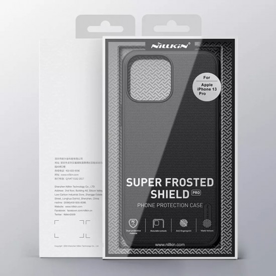 Nillkin Super Frosted Shield reinforced case cover stand iPhone 13 Pro blue