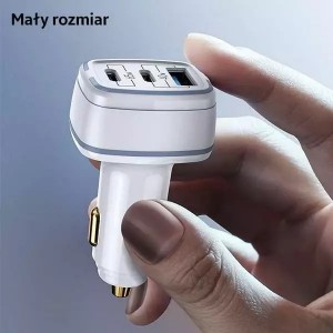 Usams Load. alone. 2xUSB-C 1xUSB C24 105W Fast Charge white/white CC141TC02 (US-CC141)