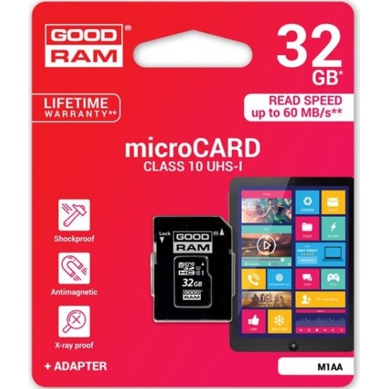 Goodram micro SD SDHC class 10 32GB memory card