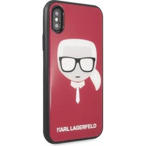 Karl Lagerfeld Etui Karl Lagerfeld KLHCPXDLHRE do Apple iPhone X/Xs Iconic Glitter Karl`s Head