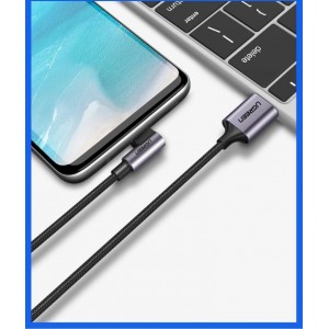 Ugreen US284 50941 USB-A (straight) / USB-C (angled) 3A Cable 1m - Gray