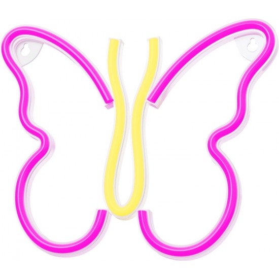 Neon LED Light BUTTERFLY pink NNE03 Neolia