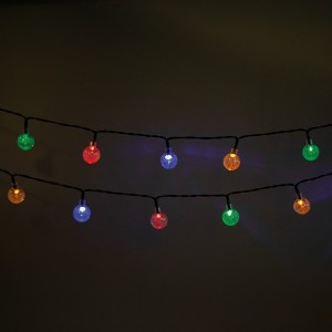 Telforceone String Light Solar LED CRYSTAL BALLS SCB61 6,5m 30 balls multicolor Forever Light