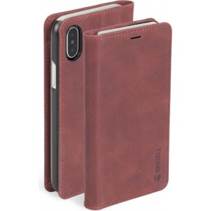 Krusell Sunne 4 Card FolioWallet Apple iPhone XS Max vintage red