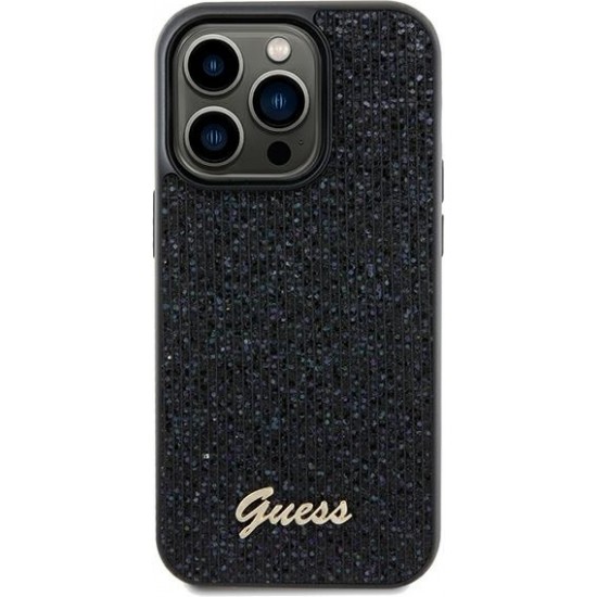 Cg Mobile Sas Guess case for iPhone 13 Pro 6,1" GUHCP13LPMSDGSK black HC PU DISCO SCRIPT METAL