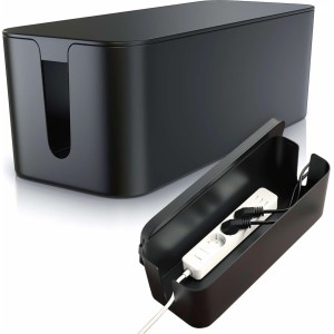 Alogy Cable organizer desk floor container cable box Alogy Box L 40cm large Black