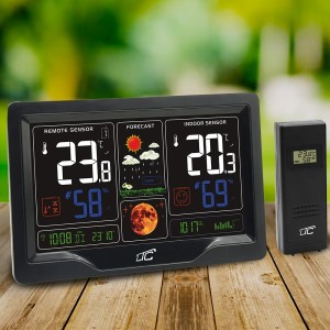 Weather station with multifunctional color display, BLACK LTC