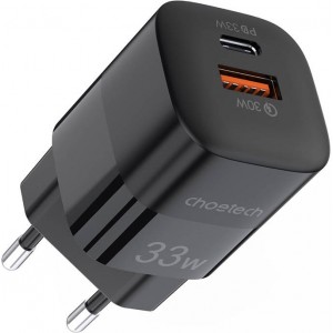 Choetech Wall charger Choetech PD5006 30W, A+C dual port (black)