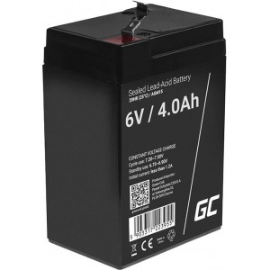 Green Cell Maintenance-free AGM VRLA Green Cell AGM15 6V 4Ah Battery (for alarm system, cash register, toy)