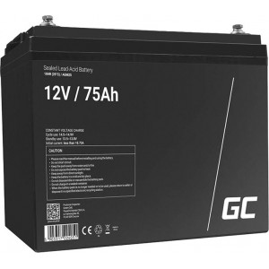 Green Cell Maintenance-free AGM VRLA Green Cell AGM25 12V 75Ah Battery (for RV, photovoltaic, solar panels, boat)