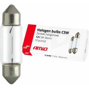 Amio Halogen bulbs C5W Festoon 36mm 12V 10pcs