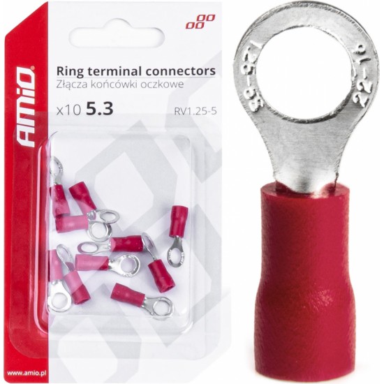 Amio Ring terminal connectors RV 1.25-5 10 pcs