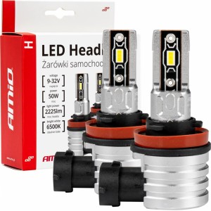 Amio LED Headlights H-mini Series H8/H9/H11/H16 AMiO-03333