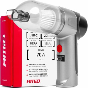 Amio Cordless car vacuum cleaner HEPA AMiO-03693