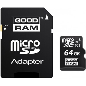 Goodram microSDXC 64GB Class 10 card reader adapter