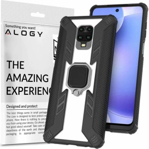 Alogy Pancerne etui Alogy Ring Carbon Holder do Xiaomi Redmi Note 9S/ Pro/ Max