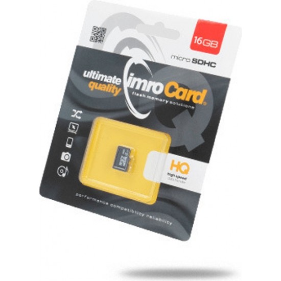 Imro memory card 16GB microSDHC cl. 10 UHS-I