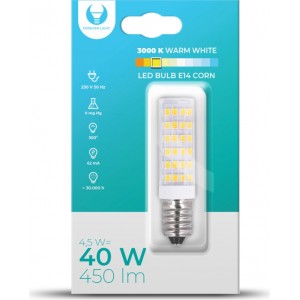 Telforceone LED Bulb E14 Corn 4.5W 230V 3000K 450lm Forever Light