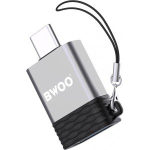 BWOO adapter BZ-35 USB - USB-C gray OTG