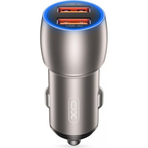 XO car charger CC52 QC 36W 2x USB gray