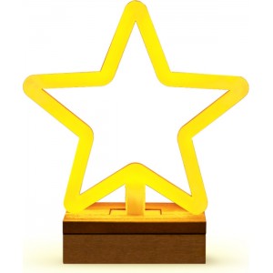 Neon Wood Stand LED STAR warm white FLNW04 Forever Light