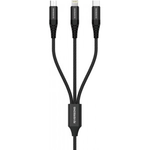 Riversong cable 3in1 Infinity 05 USB - Lightning + USB-C + microUSB 1,0m black C58