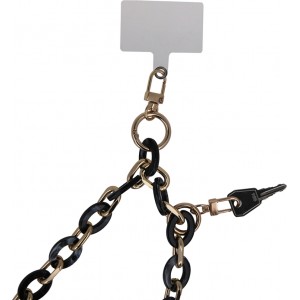 Phone chain light gold and black