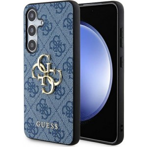 Guess case for Samsung Galaxy S24 Plus GUHCS24M4GMGBL blue HC PU LEATHER 4G METAL LOGO