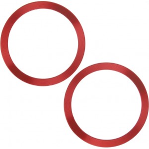 Metal Ring (2 in set) red