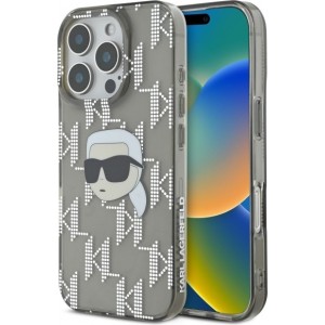 Karl Lagerfeld case for iPhone 16 Pro 6,3" KLHCP16LHKLPKHK black Hard IML Karl Head Electroplated