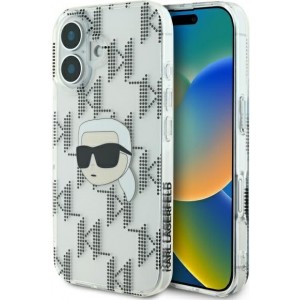 Karl Lagerfeld case for iPhone 16 6,1" KLHCP16SHKLPKHT transparent Hard IML Karl Head Electroplated