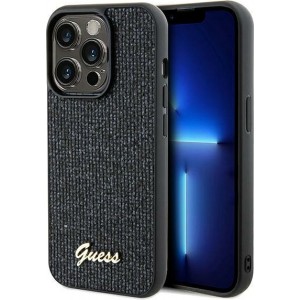 Cg Mobile Sas Guess case for iPhone 14 Pro 6,1" GUHCP14LPMSDGSK HC PU DISCO SCRIPT METAL BLACK