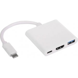 Akyga AK-AD-57 Хаб USB USB type C (m) / USB 3.0 A (f) / USB type C (f) / HDMI (f) 20cm