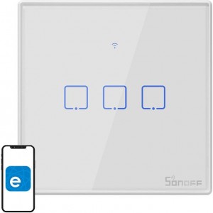 Sonoff Smart Switch WiFi + RF 433 Sonoff T2 EU TX (3-channel)