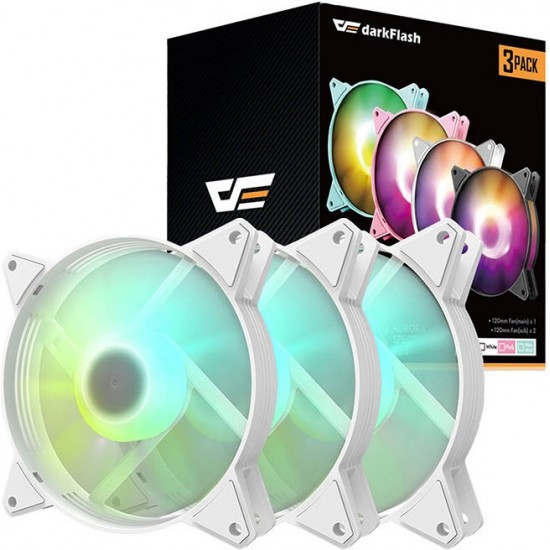 Darkflash Computer Fan Set ARGB Darkflash C6 3in1 120x120 (white)