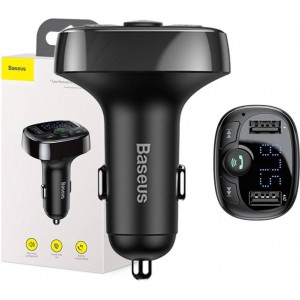 Baseus FM Transmitter T typed Bluetooth 2xUSB microSD (Black)